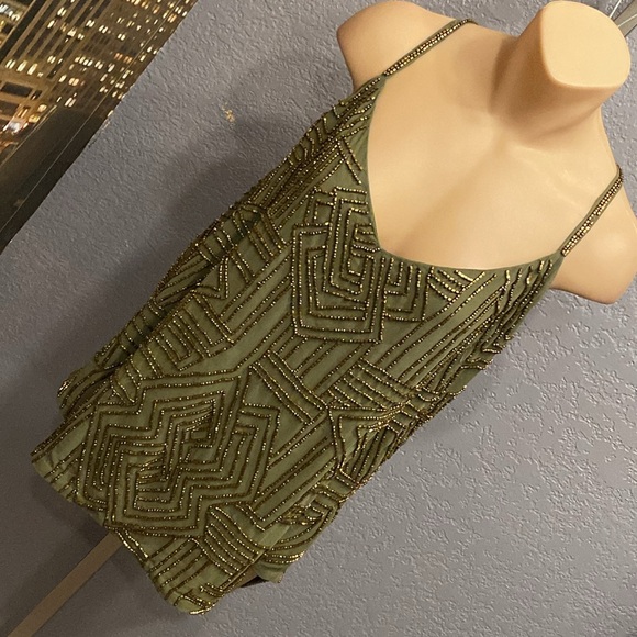 POLO RALPH LAUREN - NWT - tank: 🫒 w gold beads on both sides, lined - XL - Picture 16 of 16
